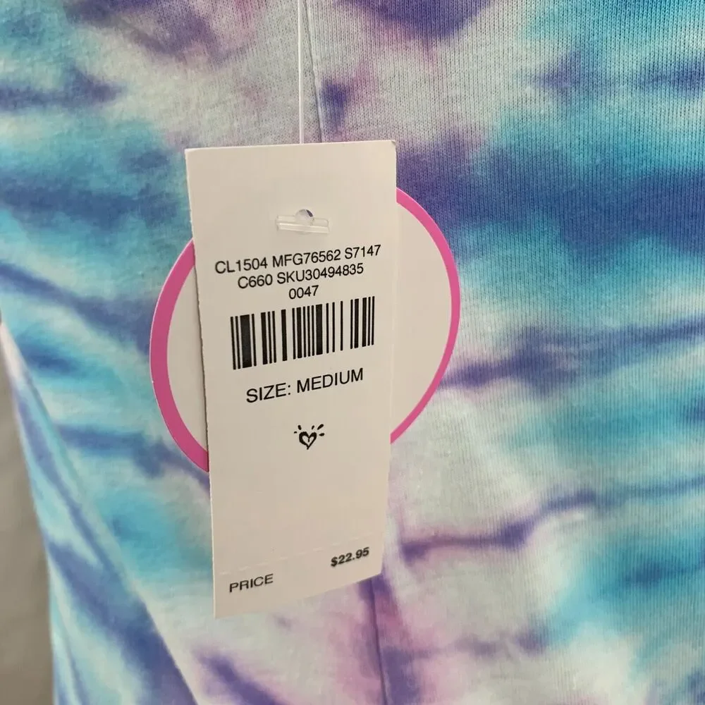 Friends TV Show Tie Dye T Shirt Girls Youth M Medium Retro Hippie Cotton Blend